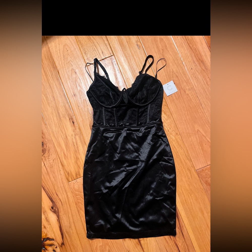 Cefian fashion black corset dress sexy small *BNWT*
